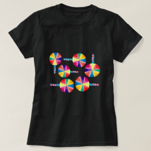 Farbiges Lollipopmuster T-Shirt