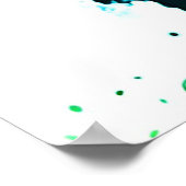 Farbiges Löwenkopportrait Poster (Ecke)