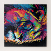 Farbiges Löwenposter Puzzle (Horizontal)