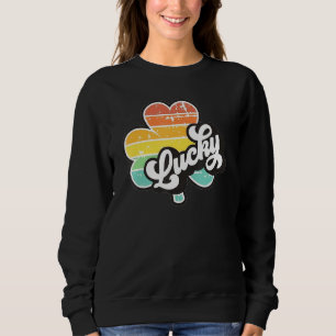 Farbiges Lucky-Kleeblatt Sweatshirt