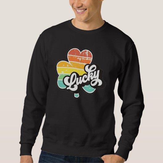Farbiges Lucky-Kleeblatt Sweatshirt (Vorderseite)