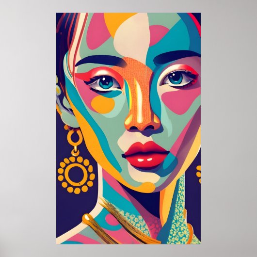 farbiges Mädchen Poster (Vorne)