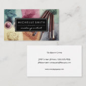 Farbiges Makeup Pulver | Makeup Artist Visitenkarte (Vorne/Hinten)