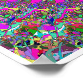 Farbiges Mandala der Symmetrie Poster (Ecke)