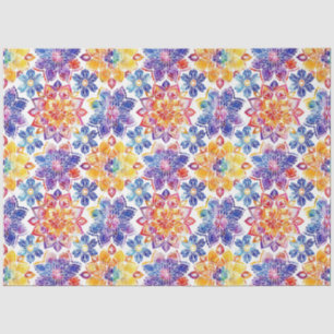 Farbiges Mandala Muster Dekoupage Tissue Paper Seidenpapier