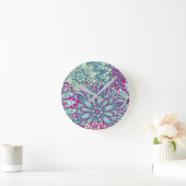 Farbiges Mandala-Muster Runde Wanduhr (Zuhause)