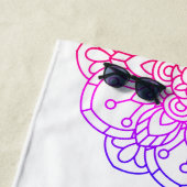 Farbiges Mandala niedliches Mongramm Strandtuch (Beispiel)