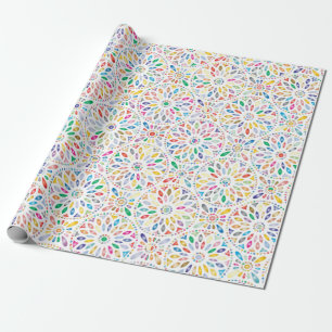 Farbiges Mandala-Packpapier Geschenkpapier
