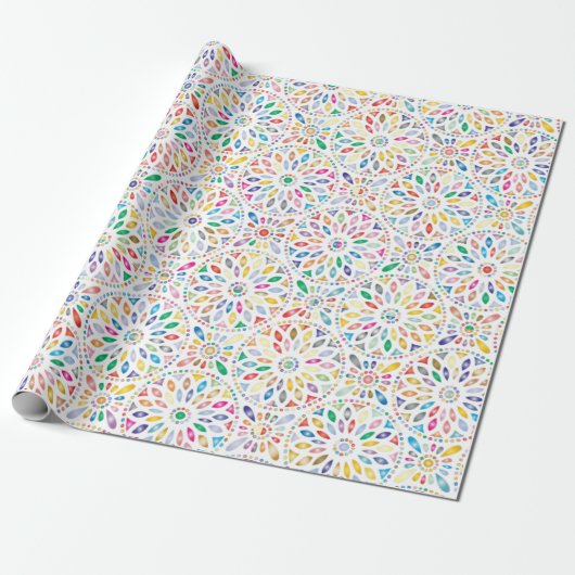 Farbiges Mandala-Packpapier Geschenkpapier (Ungerollt)