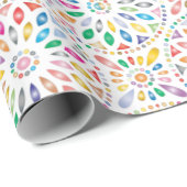 Farbiges Mandala-Packpapier Geschenkpapier (Rolleneckpunkt)