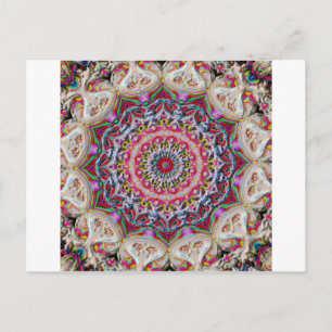 Farbiges Mandala Postkarte