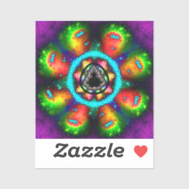 farbiges Mandelbrot-Fraktal Aufkleber