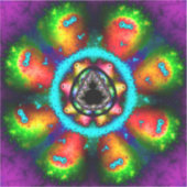 farbiges Mandelbrot-Fraktal Aufkleber (Vorderseite)