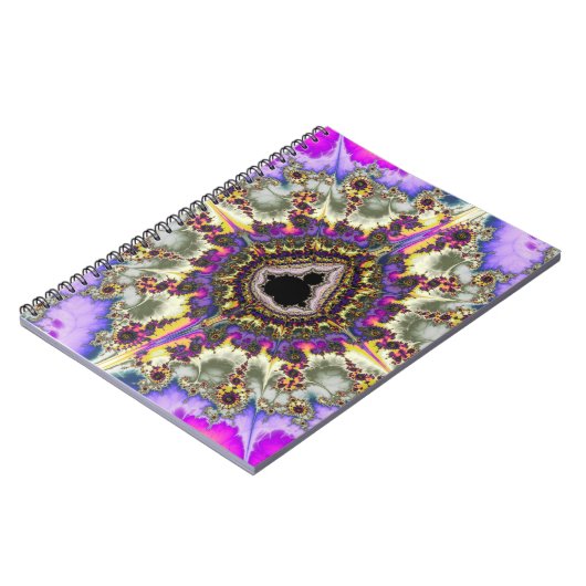 Farbiges Mandelbrot-Fraktal-Notebook Notizblock (Linke Seite)