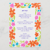 Farbiges Marker Sketch Blume Border Menu Menükarte (Vorderseite)