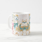 Farbiges Marmormuster Kaffeetasse (Vorderseite Links)