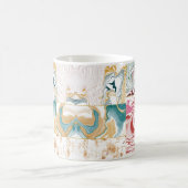 Farbiges Marmormuster Kaffeetasse (Mittel)