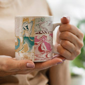 Farbiges Marmormuster Kaffeetasse