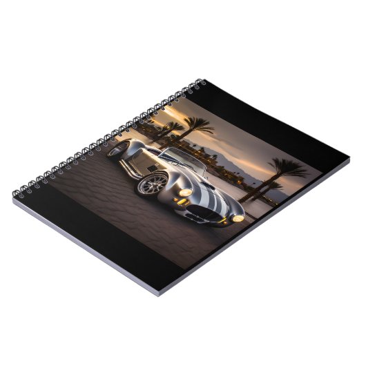 Farbiges Matte Race Car gedrucktes Notebook Notizblock (Linke Seite)