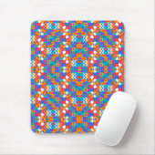 Farbiges Mauspad mit geometrischem Muster in Blau (Mit Mouse)