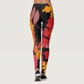 Farbiges Meadley von Blätter Leggings (Rückseite)