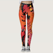 Farbiges Meadley von Blätter Leggings (Vorderseite)