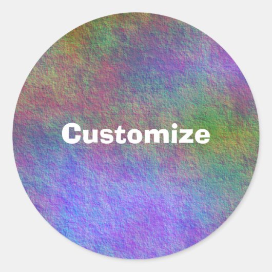 Farbiges Meeresbett I - Muster Runder Aufkleber (Vorderseite)