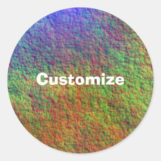 Farbiges Meeresbett II - Muster Runder Aufkleber (Vorderseite)