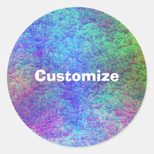 Farbiges Meeresbett III - Muster Runder Aufkleber (Vorderseite)
