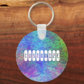 Farbiges Meeresbett III - Muster Schlüsselanhänger (Vorderseite)