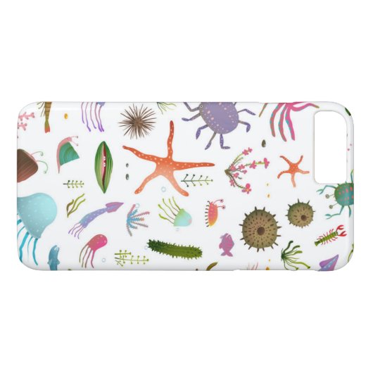 Farbiges Meeresleben Case-Mate iPhone Hülle (Rückseite (Horizontal))