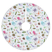 Farbiges Meeresleben Polyester Weihnachtsbaumdecke (Vorderseite)