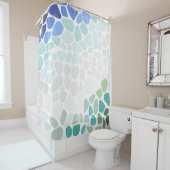 Farbiges Meerglas Duschvorhang (Beispiel)