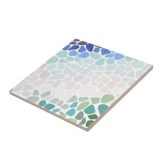 Farbiges Meerglas Fliese (Seite)