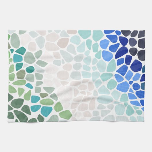 Farbiges Meerglas Geschirrtuch (Horizontal)