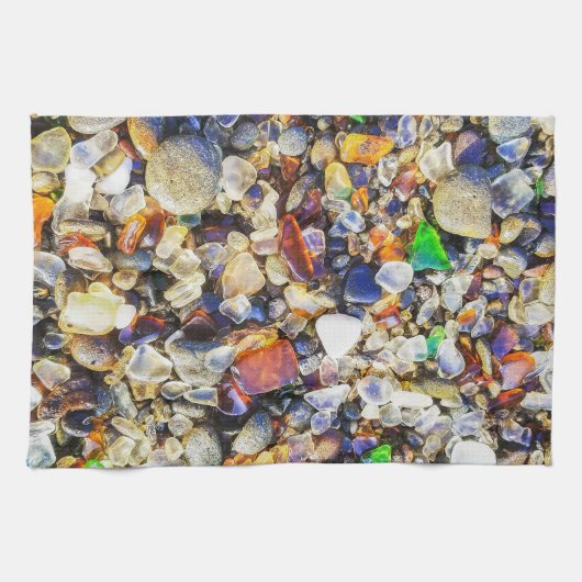 Farbiges Meerglas Geschirrtuch (Horizontal)