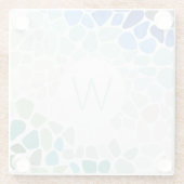 Farbiges Meerglas Glasuntersetzer (Rückseite)