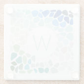 Farbiges Meerglas Glasuntersetzer (Rückseite)