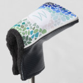 Farbiges Meerglas Golf Headcover (3/4 Vorderseite)
