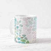 Farbiges Meerglas mit anfänglicher Tasse (Vorderseite Links)