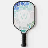 Farbiges Meerglas Pickleball Schläger (Rückseite)