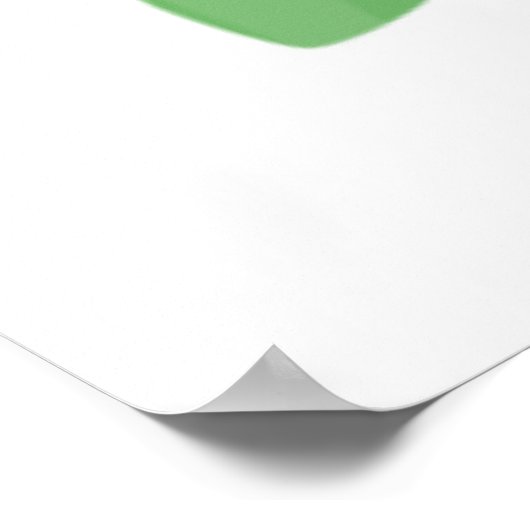 Farbiges Meerglas Poster (Ecke)