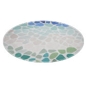 Farbiges Meerglas Schneidebrett (Ecke)