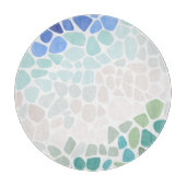 Farbiges Meerglas Schneidebrett (Vorderseite)