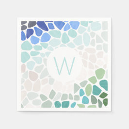 Farbiges Meerglas Serviette