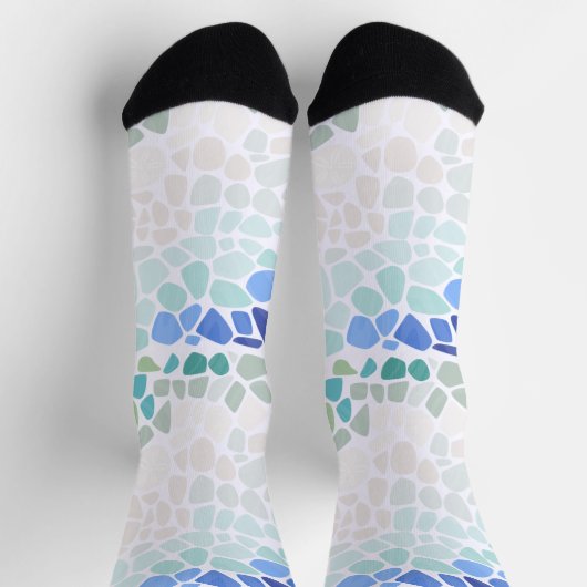 Farbiges Meerglas Socken (Oben)