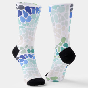 Farbiges Meerglas Socken