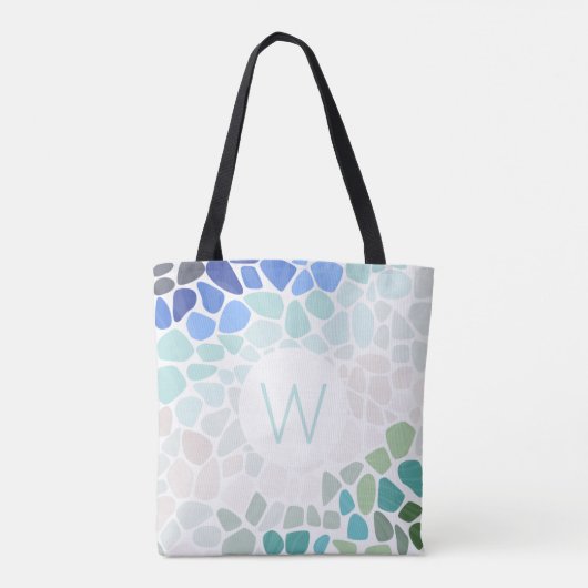 Farbiges Meerglas Tasche (Rückseite)