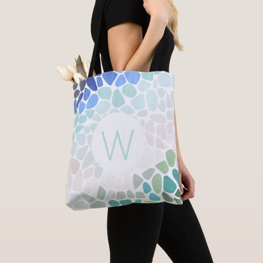 Farbiges Meerglas Tasche (Von Nahem)