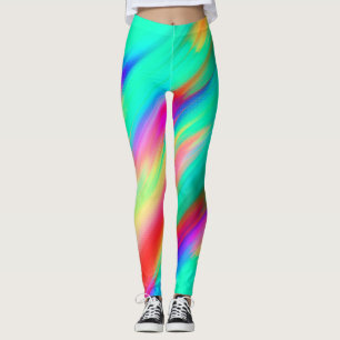 Farbiges mehrfarbiges Abstraktes Muster Leggings